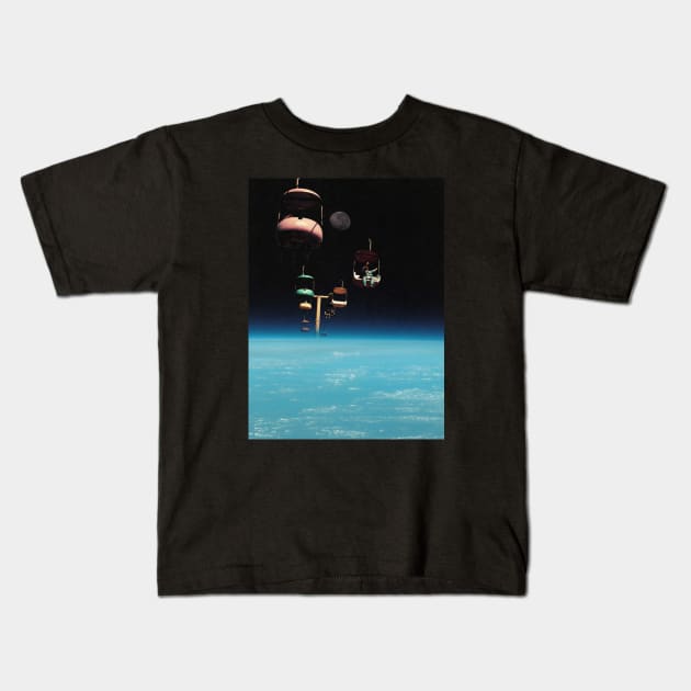 The Best View In The World - Space Aesthetic, Retro Futurism, Sci Fi Kids T-Shirt by jessgaspar